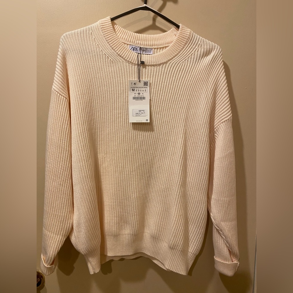 Zara Beige Sweater Size Medium
